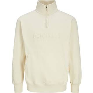 Printet Sweatshirt Med Halv Lynlås