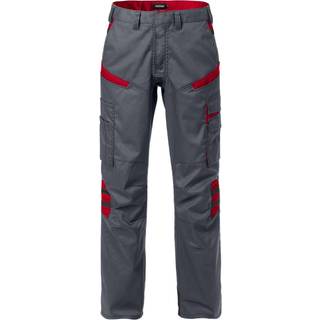 Fristads 129483 Bukser dame 2554 / Arbejdsbukser Grå/Rød 50