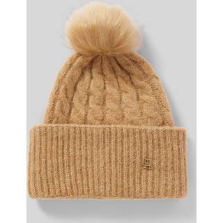 Cable Knit Beanie With Alpaca