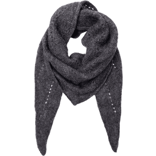 BCDELL knitted mini scarf - Dk. Grey Melange