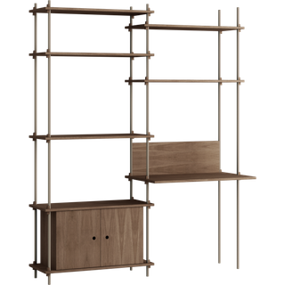 Moebe Reolsystem s.200.2.E - Smoked-Oak/Warm-Grey