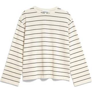 ARMEDANGELS Women's Marynaa Fine Stripe Longsleeve Damer størrelse XXL farve hvid