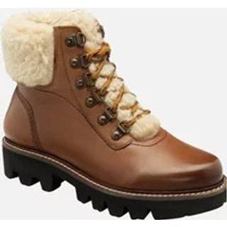 Ravel Ravel Brown Leather Zip Up Ankle Boots