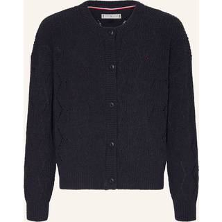 Open Knit Chenille Boxy Cardigan