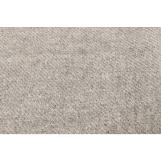 Uldplaid - 100% Ny ren uld - 130x200 cm - Blødt uldtæppe i ensfarvet lysegrå - Nordstrand Home plaid