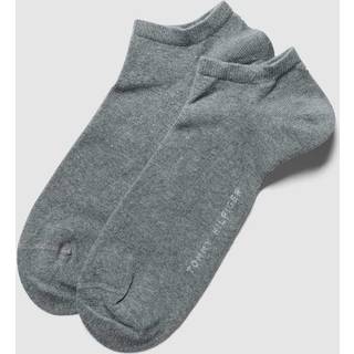 Tommy Hilfiger Herren Sneakersocken grau Baumwolle & Mix unifarben