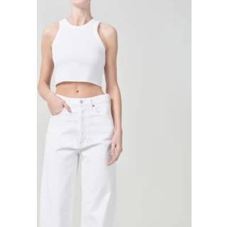 Agolde Luna high-rise barrel-leg jeans - white - XXS-XS