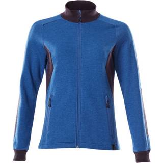 MASCOT ACCELERATE sweatshirt med lynlås, azurblå/mørk marine - 3XL