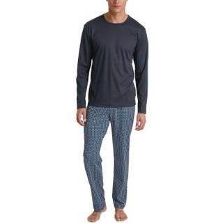 Calida Relax Streamline 2 Long Pyjama - Navy Checked - Large