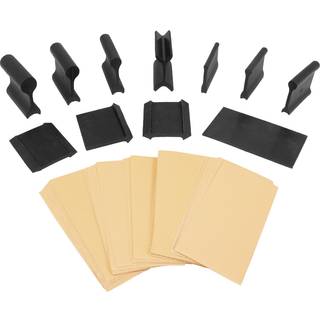 11 stykker 21 Profilkontur og vinkelslibning af grebspakke med 50 forskellige forudsk?rne slibende ark til slibning inde i eller uden for vinkler