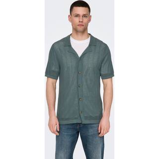 ONLY & SONS Diego Regular SS Knit Resort Shirt  Balsam Green