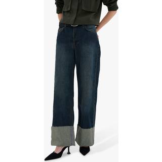 My Essential Wardrobe Dalvimw 139 High Wide Bukser 10704798 Dark Blue Dirty Wash (30/31)