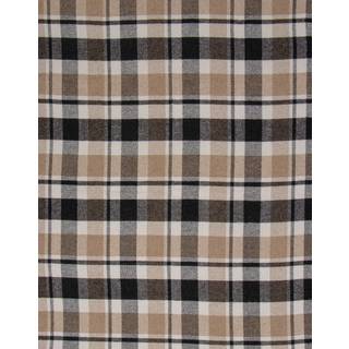 Uldplaid med finkæmmet uld - 130x200 cm - Blødt uldtæppe med flotte mocca tern - By Borg plaid