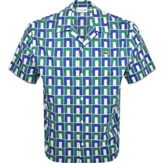 Lacoste Patterned Short Sleeved Shirt White