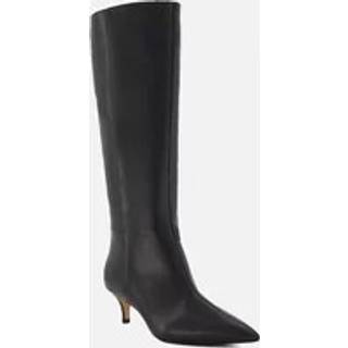 Dune London Dune London Black Wide Fit Smooth Kitten Heel Point Knee-High Boots