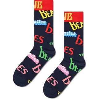 Blue Beatles In The Name Of Crew Sock - Navy, Yellow, Pink, Red, Green - 36-40