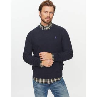 Polo Ralph Lauren Textured Cotton Crew Neck Sweater Navy Heather