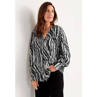 Vævet bluse med knapper