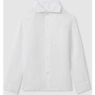 Reiss Reiss White Ruban 3-9 yrs Linen Cutaway Collar Shirt