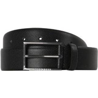 BOSS Black Herren Gürtel schwarz Leder geprägt