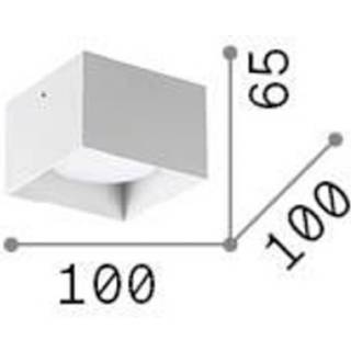 Ideal Lux downlight Spike Square, kromfarvet, aluminium, 10x10 cm