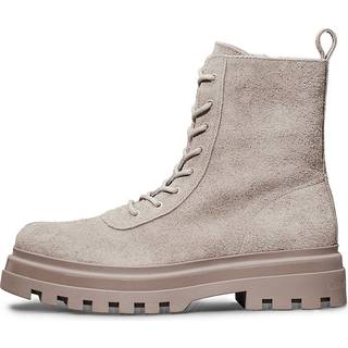 Suede Winter Lug Boots - Beige - EU 46