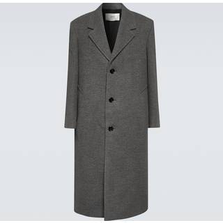 Ami Paris Single-breasted wool-blend coat - grey - EU 52