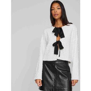 Vila - Viaria L/s O-neck Cardigan - Striktrøjer og cardigans til kvinder - Snow White - 42