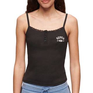 Superdry Superdry Brown Athletic Essentials Graphic 100% Cotton Button Cami