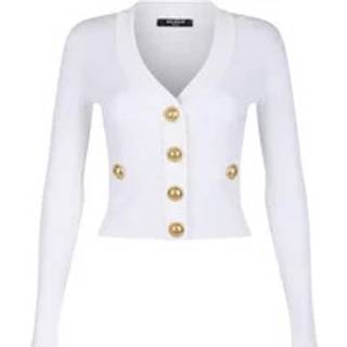 Balmain Ribbed-knit cardigan - white - L