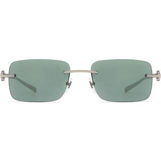 Gucci Mand Gucci GG1703S 002 Solbriller Metal Sølv Grøn Firkantet