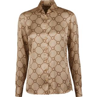 Stenströms Siri Beige mønstret skjorte | Dame |Dameskjorter & Bluser | Classic | Størrelse: 36 | Beige