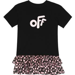 Off-White Kids Printed cotton T-shirt dress - black - Y 4