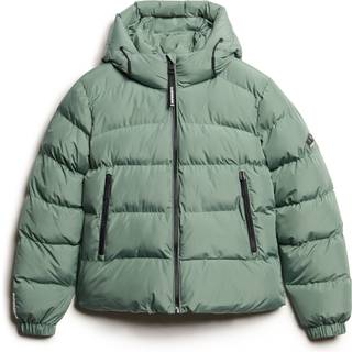 Superdrytil kvinder. W5011721A Puffer sportsjakke grøn (M), Casual, Genanvendt polister, Bæredygtig