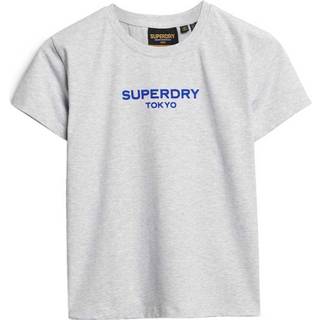 Superdry Superdry Cadet Grey Marl Sport Luxe Graphic Fitted T-Shirt