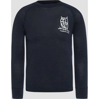 Namuk Kid's Uil Merino Longsleeve Merino undertøj Børn størrelse 152/158 farve blå