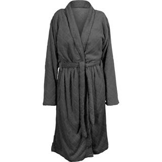 Morgenkåbe - Str. L/XL - Antracitgrå - Coral fleece blød badekåbe - Borg Living