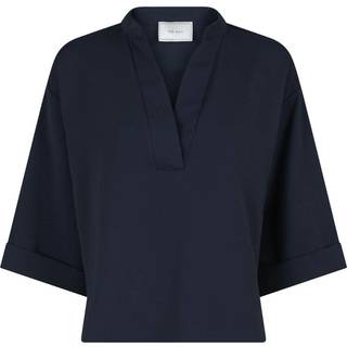 Neo Noir - Luma Crepe Blouse - Navy