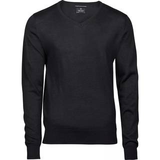 Teejays - Strik Crewneck V Hals Herre, Sort , - Style 6001