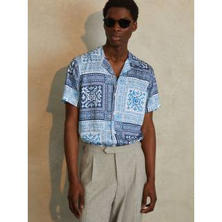 Reiss Nico Satin Blomster Cuban Krave SkjorterM