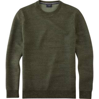 OLYMP Herren Pullover grün unifarben