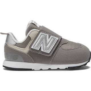 New Balance Børn 574 NEW-B Hook & Loop i Grå/Hvid Synthetic, Størrelse 23.5