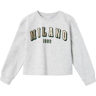 NAME IT Kort Sweatshirt Losefine Light Grey Melange