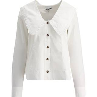 Ganni Cotton-poplin shirt - white - S