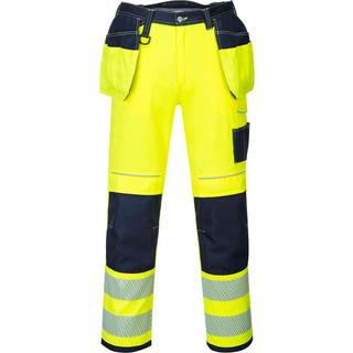 PW3 Hi-Vis bukser m/hængelommer - Gul/Marine (Størrelse: 42)