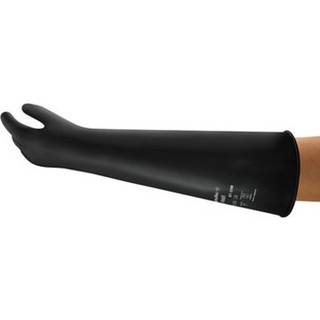 Ansell AlphaTec 87-108 kraftig sort latex (naturgummi) kemikaliehandske, længde 610 mm, tykkelse 1,5mm AQL 0,65
