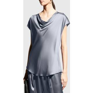 Vince Draped silk satin top - pink - L