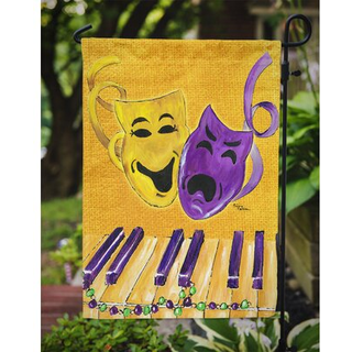 """" Caroline's Treasures 8367GF Mardi Gras Flag Lille Multicolor """"