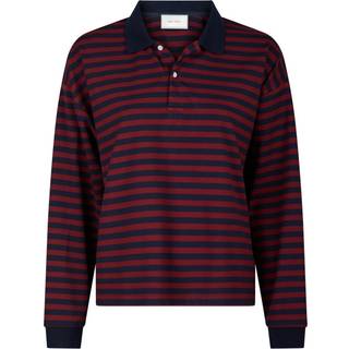 Neo Noir Sara Wide Stripe Polo Bluse - Stribet - str. 40