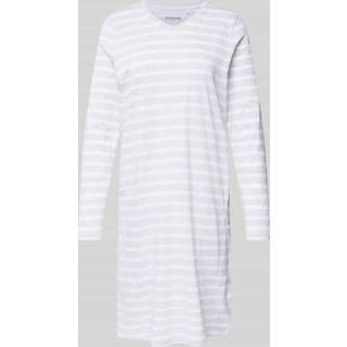 Schiesser Women Longsleeve Nightdress - White/Grey - 36 * Kampagne *
